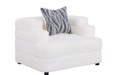Stepso Cream Boucle Living Room Set main view showing all seating pieces