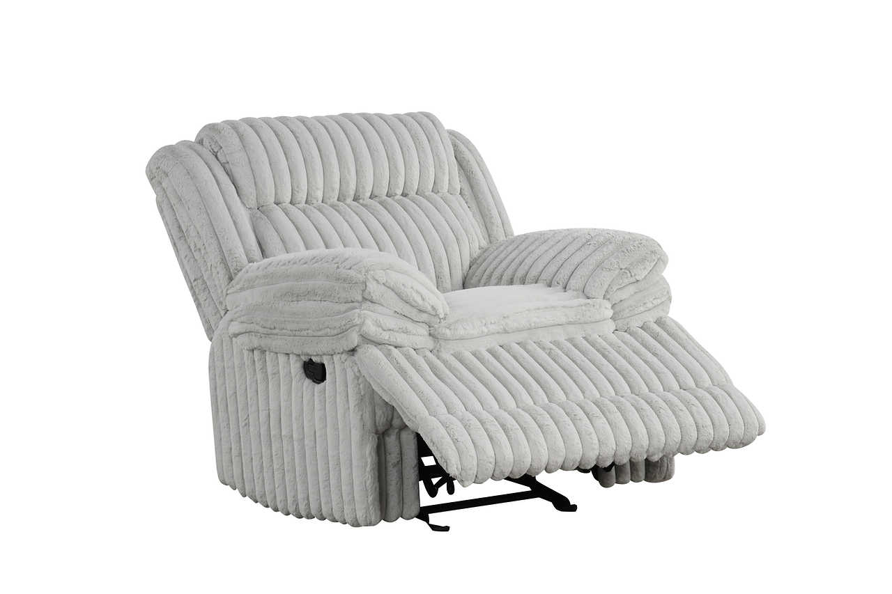 Set showing sofa, loveseat, and recliner together