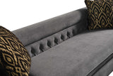 Room setting showing Brooklyn Grey Sectional sofa