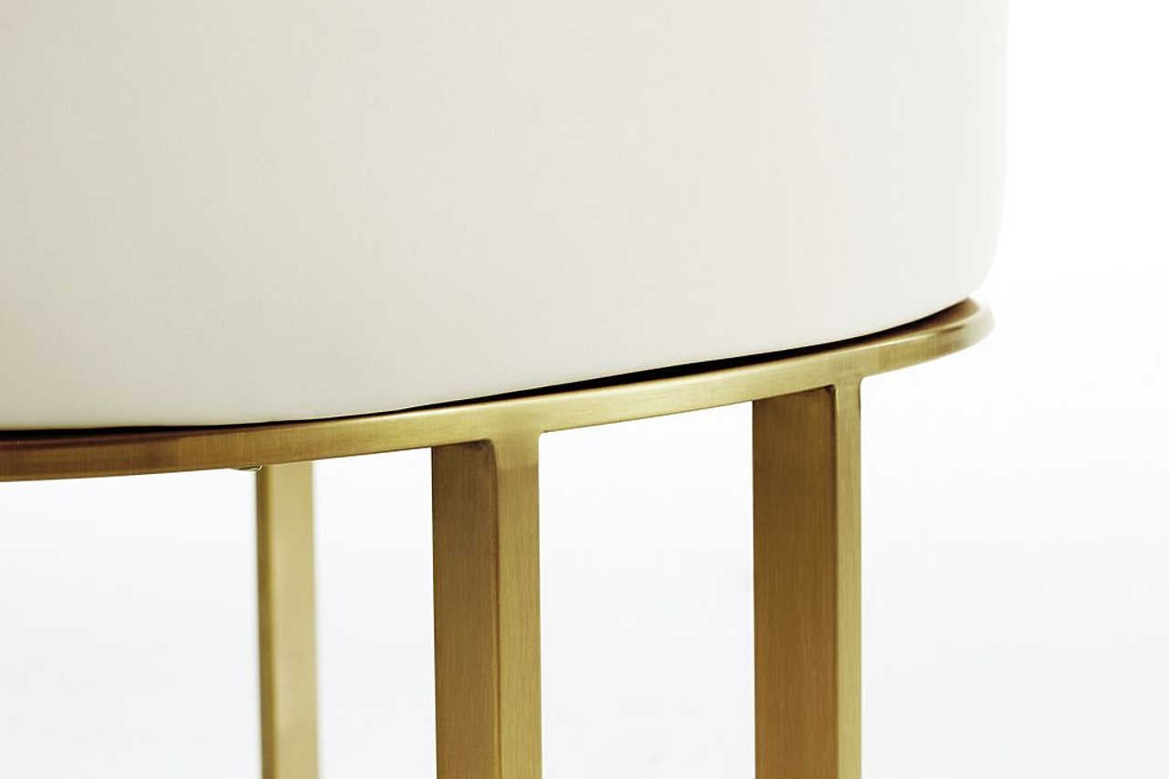 Back view of Arko beige dining chair