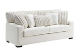 side view of Tarra Ivory Fabric Living Room Set furniture