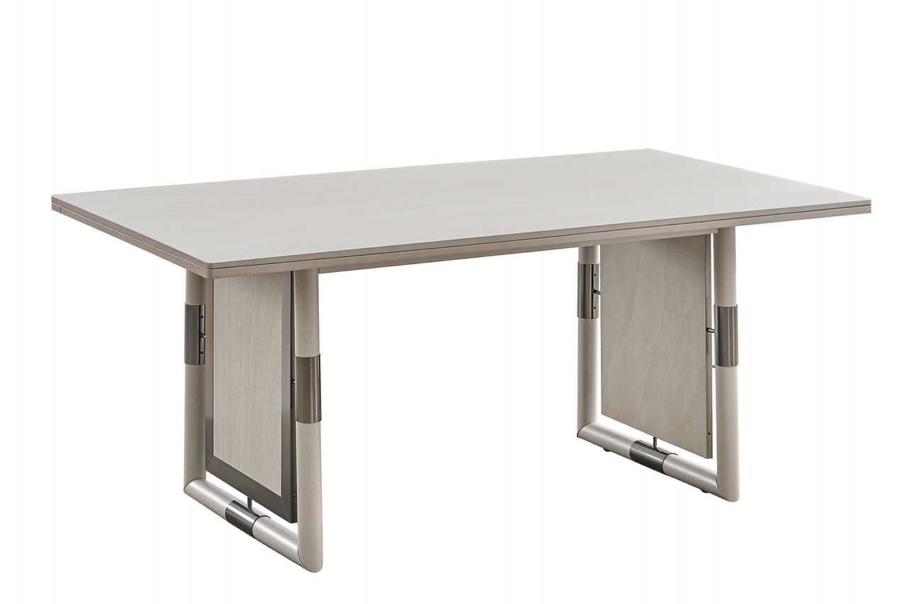 Room view showcasing the Urban Gray Upholstered Dining Room Set in a dining space