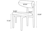 Ash Cream Dining Chair placed in a modern dining room setting