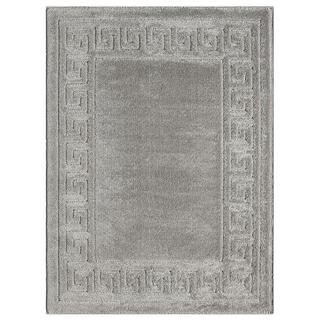 Skyler S625 Carbon 5x7 area rug top view in carbon color
