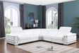 Favo White Leather Sectional sofa main view