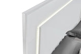 Side angle of Antonella white solid wood nightstand