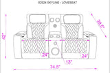 Love seat LED arm illumination detail