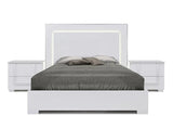 Antonella white extra nightstand front view showing drawers