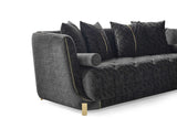 Back view of Elit Charcoal chenille chair
