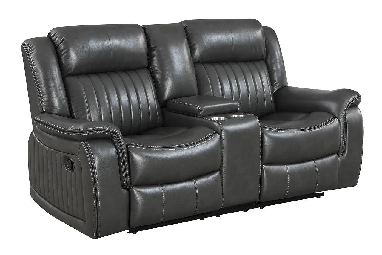 Lavon Grey Recliner with adjustable headrest
