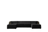 Sicilya Black Sectional sofa wide angle main view