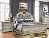 Castlefield Grey Nightstand side angle showing drawer detail