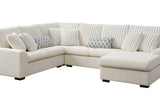 Living room view with Brady Beige Fabric Sectional sofa