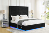Close up of LED lighting on Belinda queen bed headboard