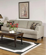 Soprano Beige Fabric Sofa - 88" Wide Comfortable Seating