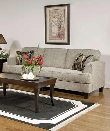 Soprano Beige Fabric Sofa - 88" Wide Comfortable Seating