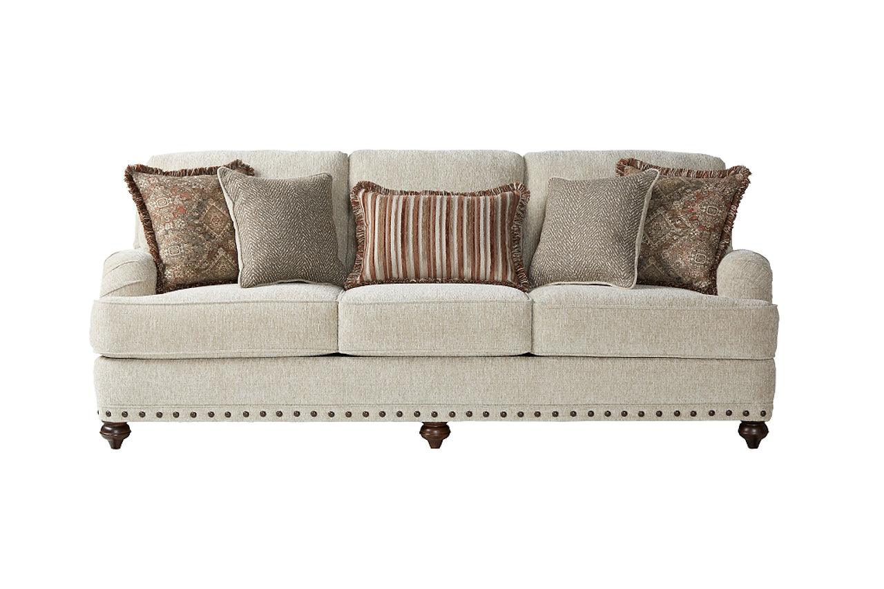 Cycle Hay Beige Fabric Sofa front view
