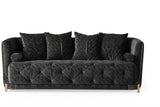 Front angled view of Elit Charcoal accent chair