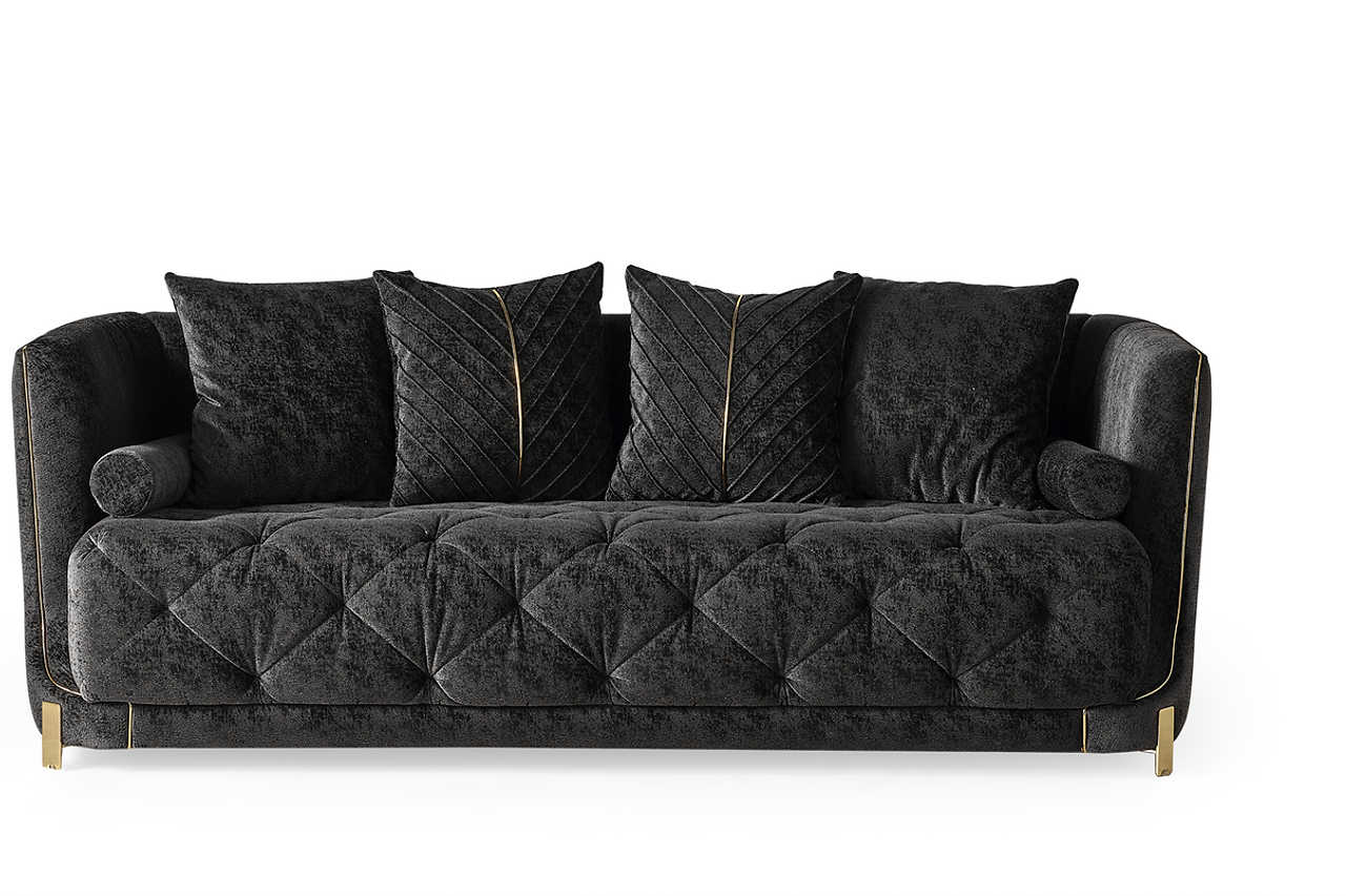Front angled view of Elit Charcoal accent chair