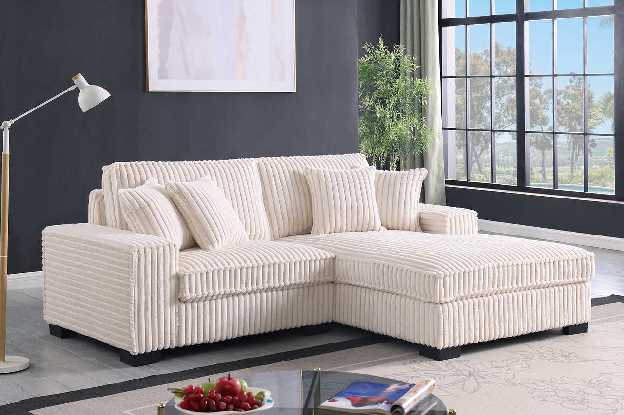 room view of living area with Comfy II sectional sofa