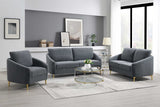 Front view of Lila Gray sofa and loveseat set