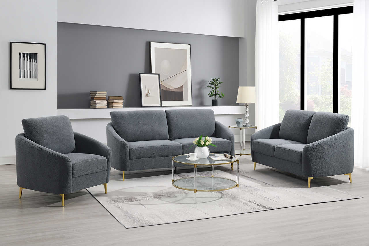 main view of Lila Gray Living Room Set furniture