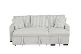 angled front view of Nori gray sectional sofa