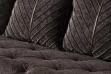 Bottom view showing leg style on Elit Brown Chair