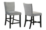 Side angle of Valentino gray marble top counter height dining set