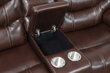 Delmar Brown Air Leather 3-Piece Reclining Set