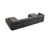Side angle of Brooklyn Grey Sectional sofa