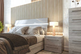 Side view of Mia Gray LED Italian bedroom furniture
