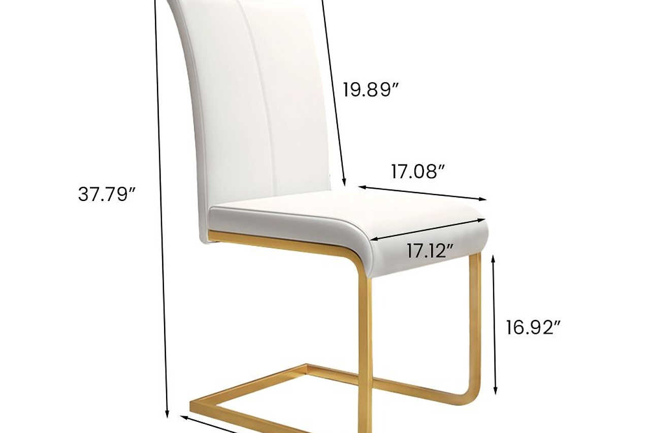 Back view of Uno beige and gold stainless steel chair