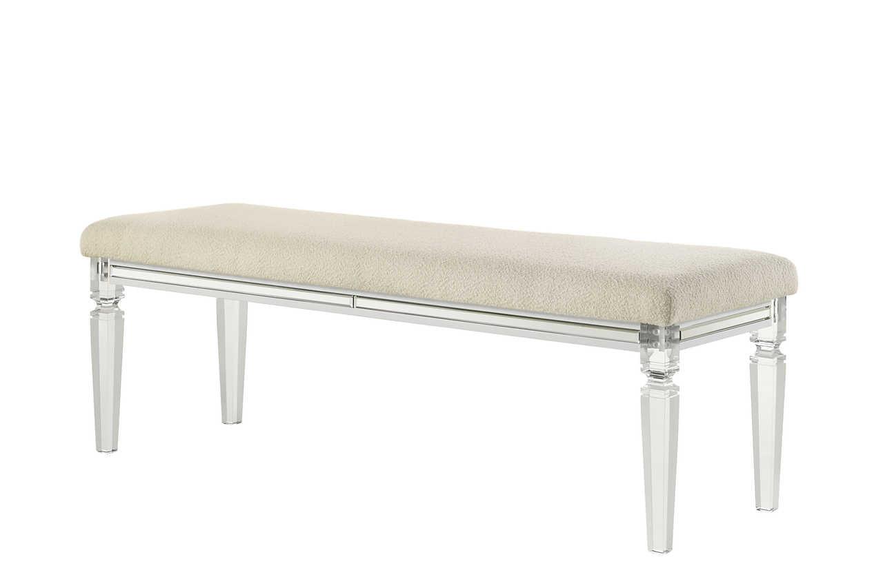 Aria White Modern Nightstand in modern white finish