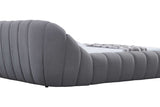 Bubbles upholstered king bed headboard detail