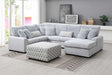 Brady Grey Fabric Sectional sofa front view