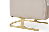 Luma Off White Living Room Set loveseat angled side view