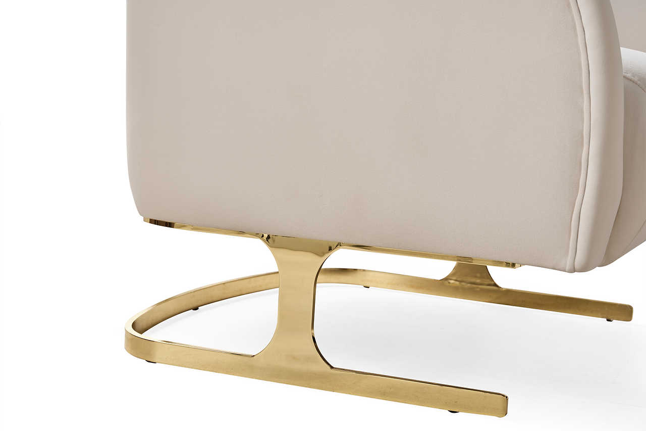 Luma Off White Living Room Set loveseat angled side view
