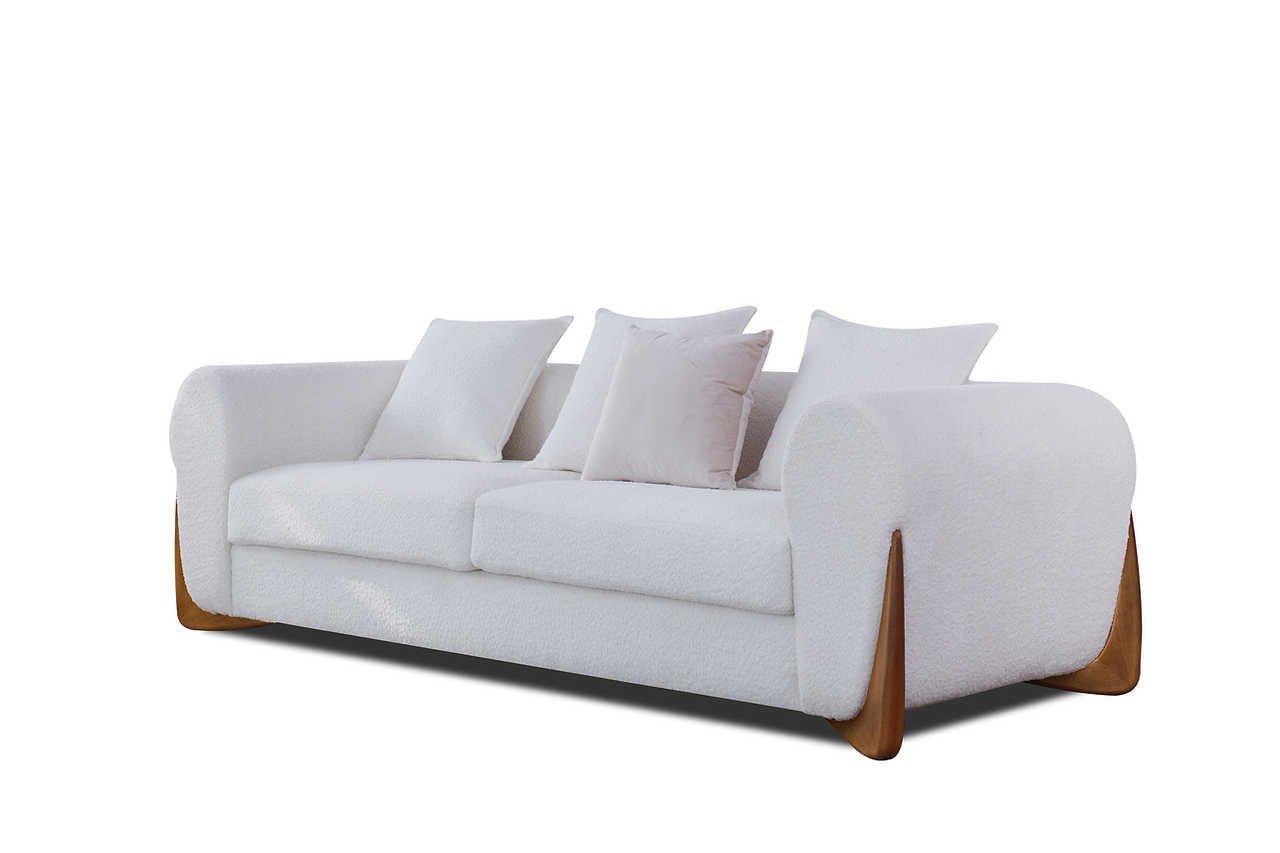 Stylus Ivory Living Room Set centered view