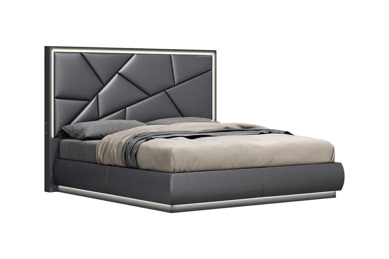 Zoe Graphite Modern Contemporary High Gloss Lacquer Solid Wood 5-Drawers Chest - Ella Furniture