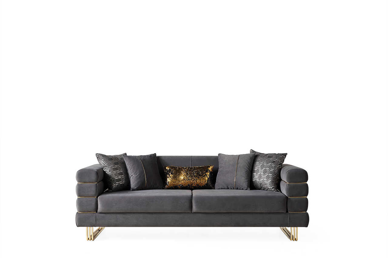 Luma Grey Armchair seating detail