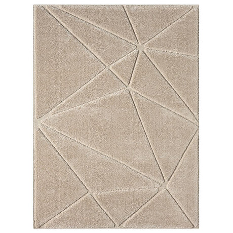 Skyler S624 Champaign 5x7 area rug flat on floor