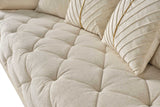Elit Off White chair with decorative pillow
