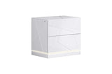 Lea White LED Panel Bedroom Set bedroom angle showcasing set