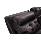 Side view of Starlight brown leather reclining sectional
