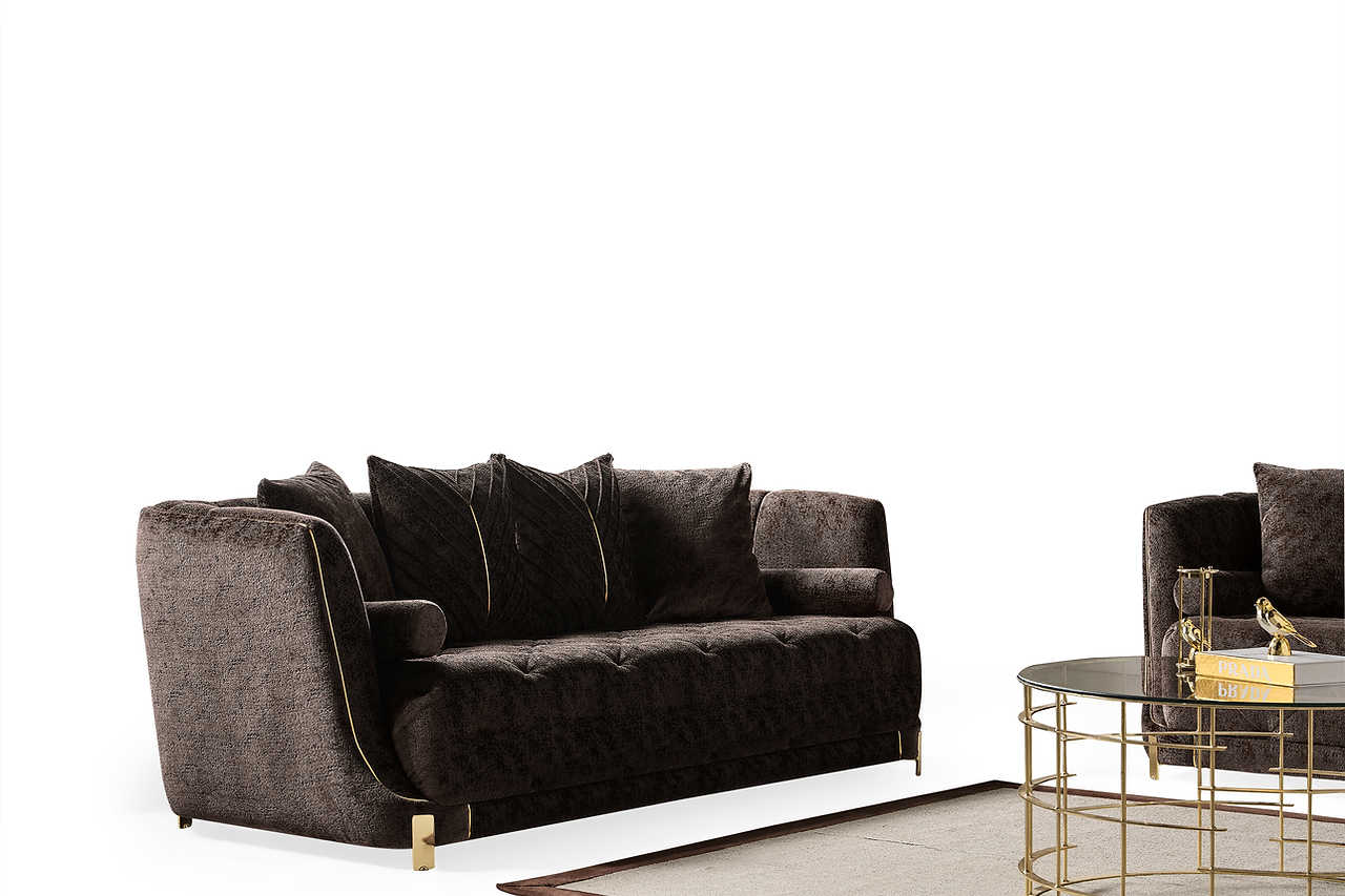 Elit Brown Accent Chair angled view
