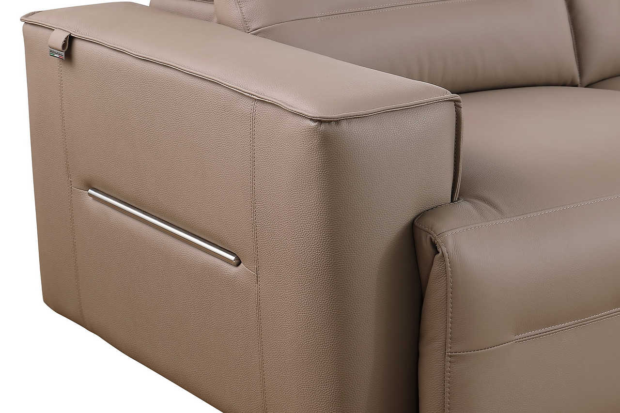 Nexus sectional leather texture close-up