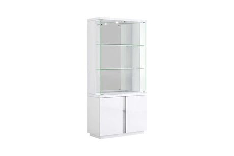 Chloe white high gloss dining buffet front view
