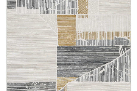 Boutique Gold Area Rug 5x7 feet angled view