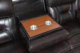 Concord recliner chair with glider and LED light, side view